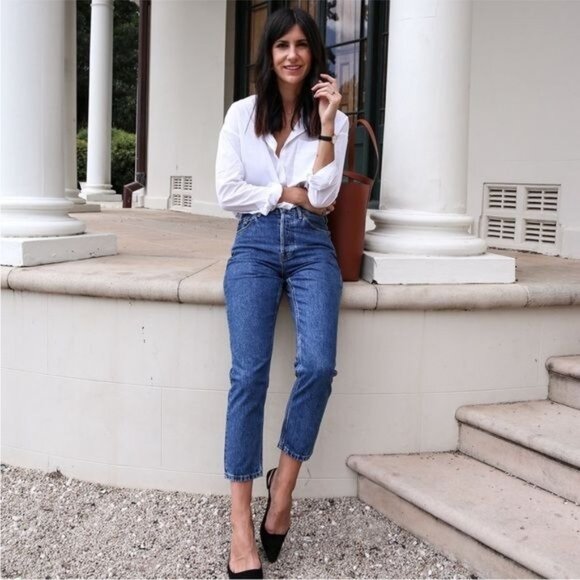 EVERLANE The 90s Cheeky Jean high rise strength leg size 30 Crop - Picture 1 of 13